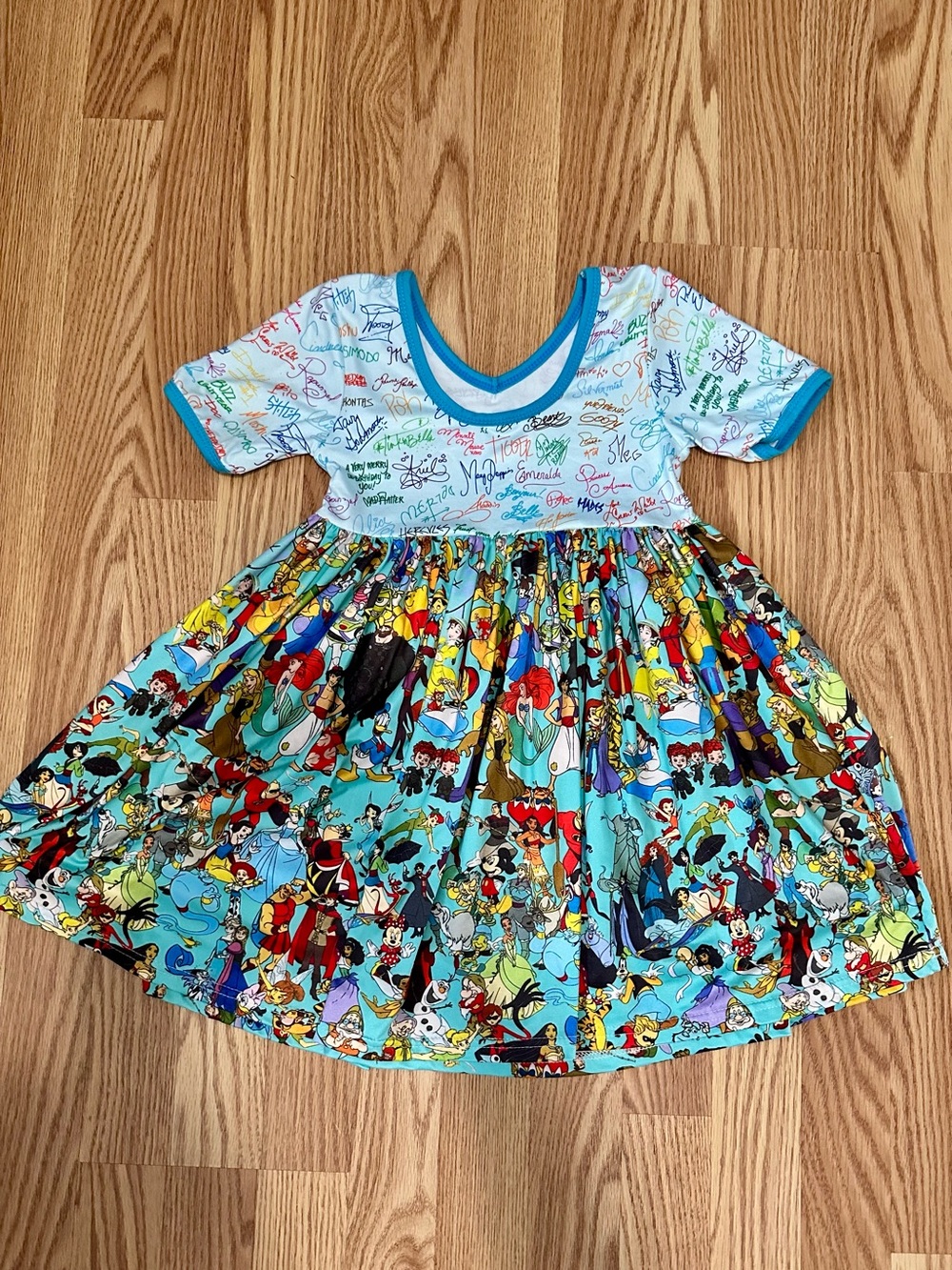 Blue Multicolor Disney Character Kids Costume Dress